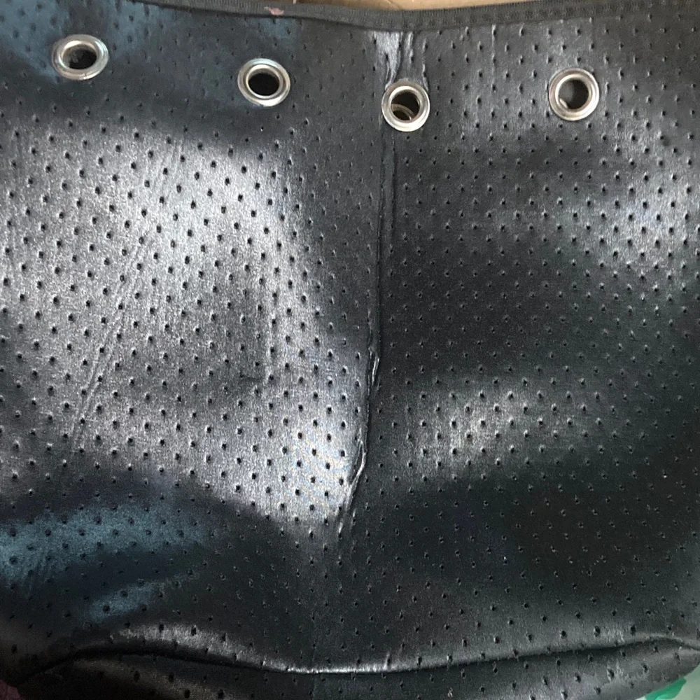 Chic Black Eyelet (perforated ) Shoulder Bag happy Elsie
